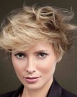 pixie cut with messy styling