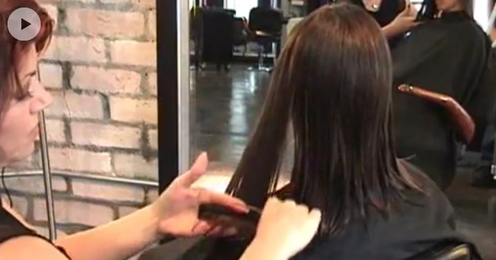 Hair cutting technique with scissor slicing