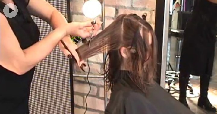 How to cut hair with scissor slicing
