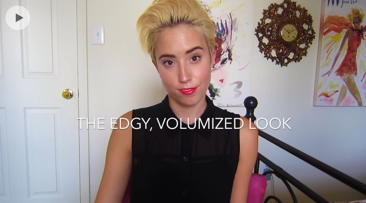 Pixie cut styled for an edgy volumized look