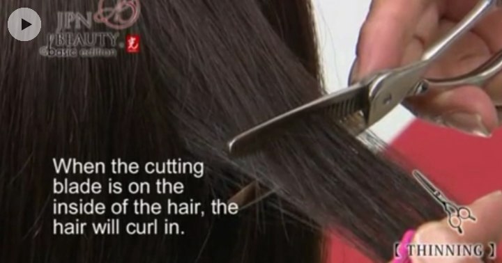 How to hold a texturizer or texturizing scissors and cut 