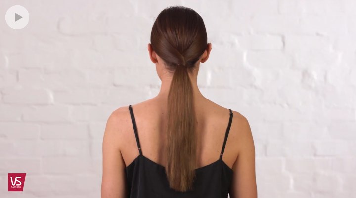 Wrap ponytail for long sleek hair