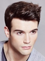 men's hair with a slick wave