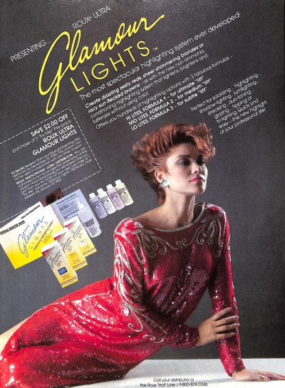 Vintage 1980s ad - Roux Ultra Glamour Lights
