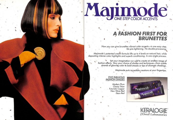 Vintage 1980s ad - L'Oréal Majimode highlights